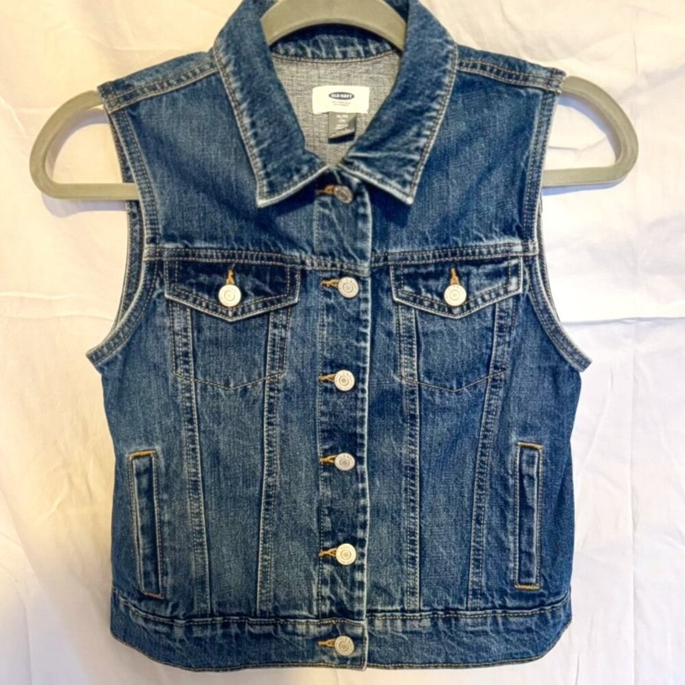Soft denim vest girls 14